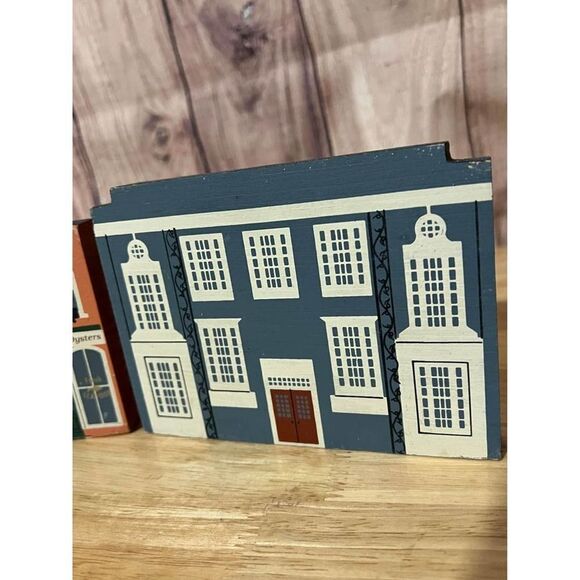 Lot of 3 Cats Meow Series VI 1988 Church/School/Meat Market - Picture 5 of 10